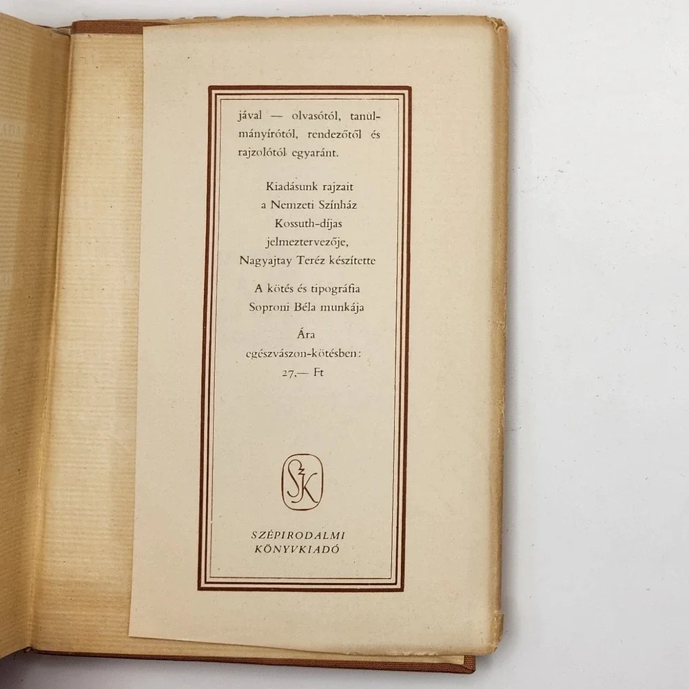 Az Ember Tragediaja Imre Madach Hungarian Book Vintage Hardcover